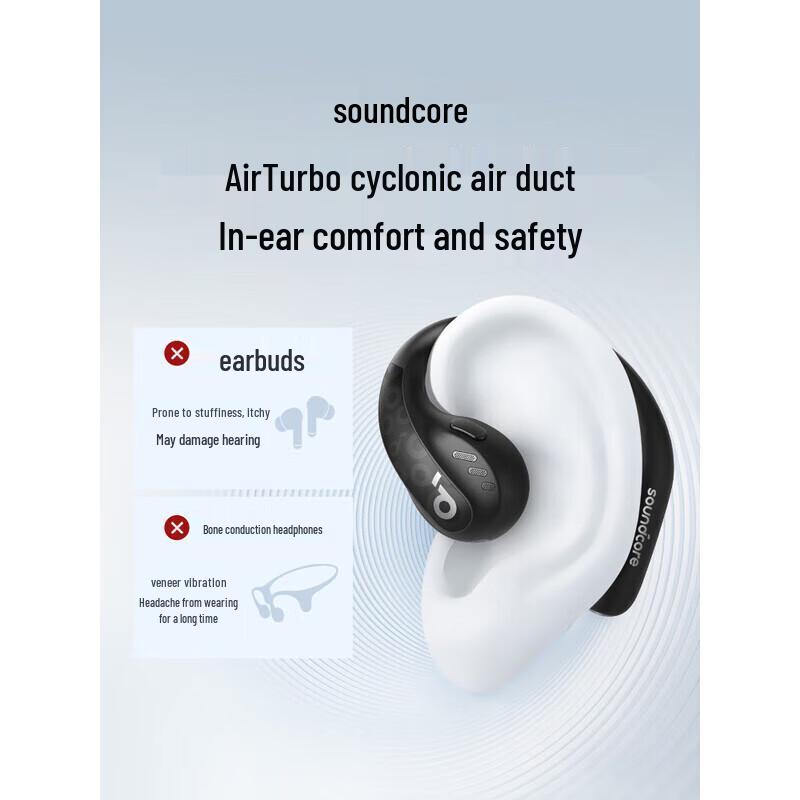 Soundcore AeroFit Pro Open-Ear 2-in-1 Wireless Bluetooth Headphones