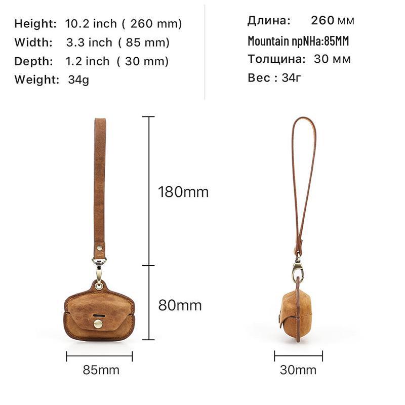 Sony WF-1000XM4 Leather Protective Case with Lanyard for Bluetooth Earphones