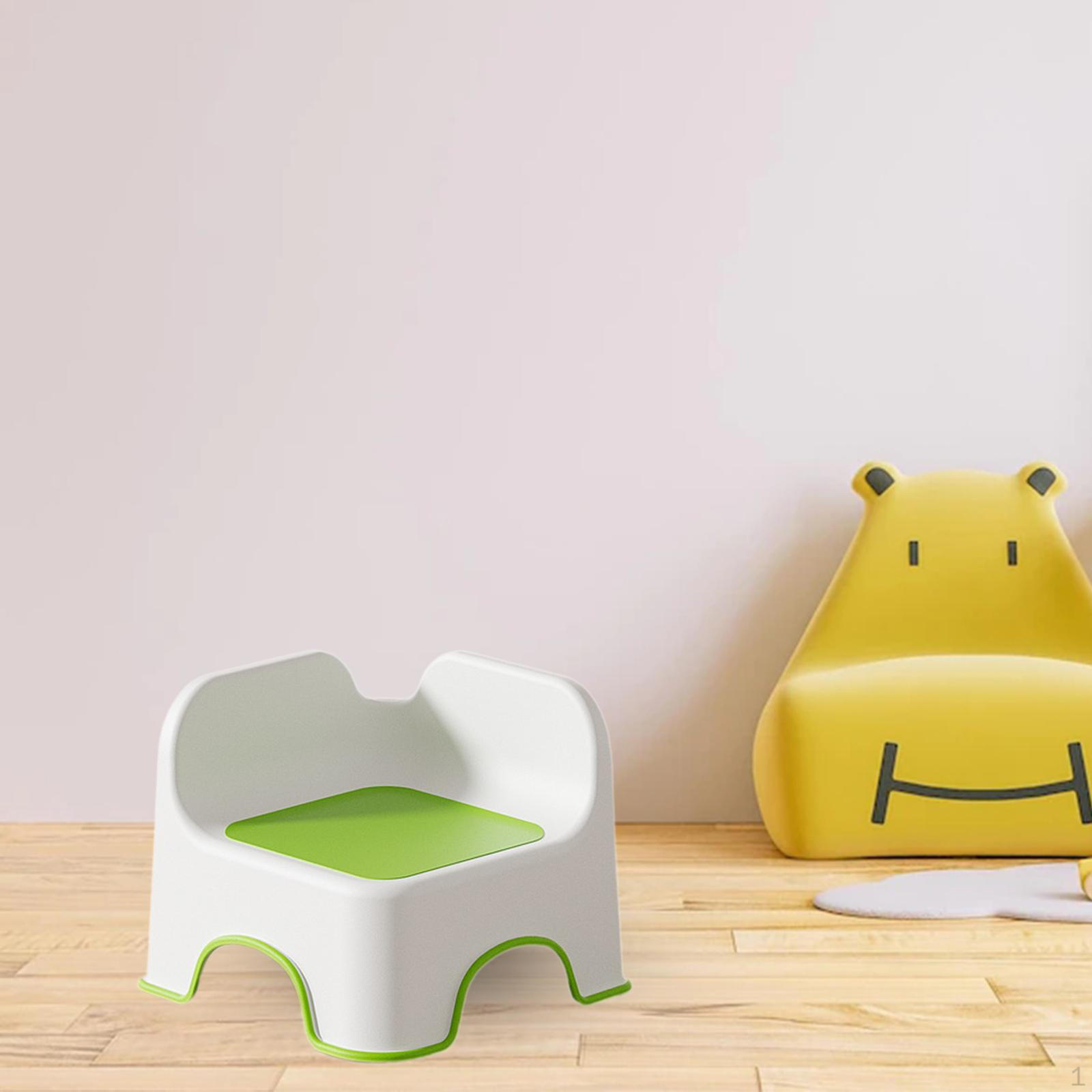 

Детский табурет для ванной комнаты, эргономичный и устойчивый дизайн зелёный