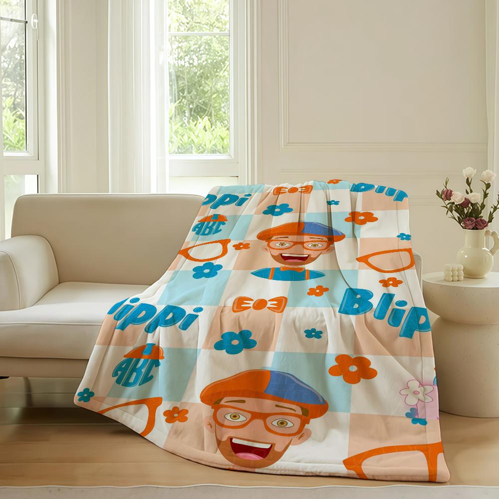 Lerncartoon B BlippiS Decke Für Sofa Büro Bett Flugzeug Reisen Schlafen Lesen Entspannen Camping Weich Und Warm