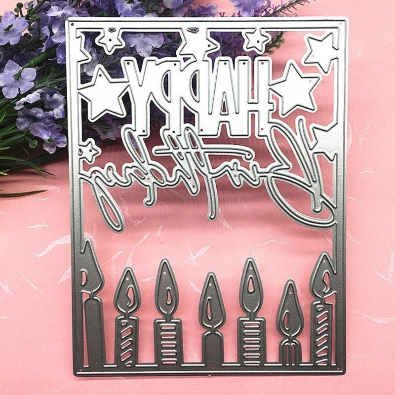Birthday Metal Cutting Dies Card Embossing DIY Photo Album Template Mold X3UC