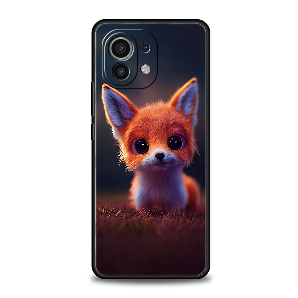 

Чехол для телефона для Xiaomi Poco F7 F6 F5 F4 F3 X7 X6 X5 X4 X3 NFC M4 C51 C55 GT Pro 5G Мягкий ТПУ Fundas Милый Животный Лис Capa Сумка Poco F6 Pro