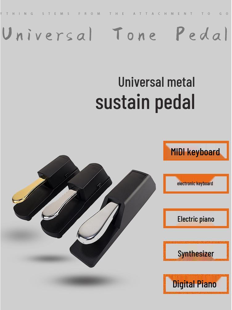 Universal MIDI Digital Piano Sustain Pedal for Electronic Organs and Synthesizers