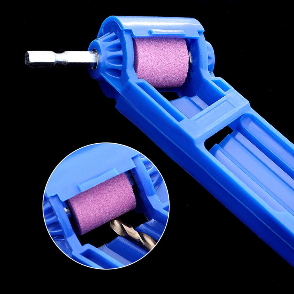 Multi-Size Fit Drill Bit Sharpening Kit Portable Twist Drill Sharpener Attachment for Power Drill Handheld Grinder for Sharpening Blunt Drill Bits
