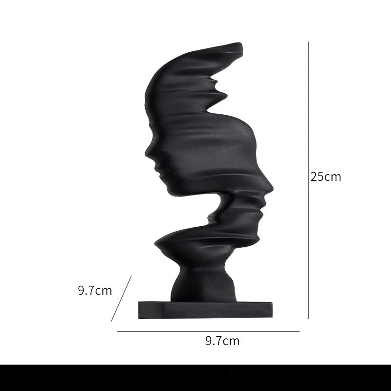 Moderne Abstrakte Menschliche Harzskulptur, Kreatives Kunstornament für TV-Schrank, Wohnzimmer Büro Schreibtisch Dekor, Minimalistisches Geschenk