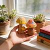 Wooden Mushroom Sculpture Handmade Housewarming Gift Kitchen Tabletop Ornament