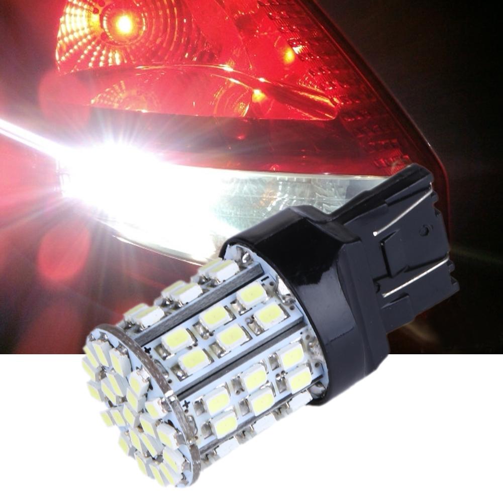 2pcs T20 W21W 7443 7440 LED 64-SMD 1206 LED for Car Bulbs 12V Brake Signal Lamp Brake Reverse Parking Light 64-SMD White