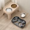 Pet Food Bowl Dog Folding Bowl Large Dog Elevated Neck Protection Double Bowl Cat Stainless Steel Bowl Anti-Spill Drinking Bowl