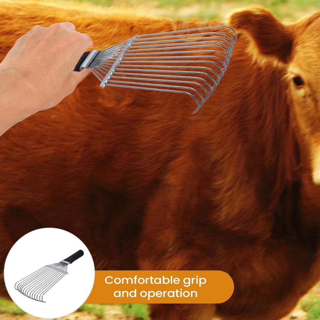 Livestock Shedding Rake Horse Mane Undercoat Rake Steel Cashmere And Wool Brush Coat Dematting Comb For Pets Animals Cattle Goat