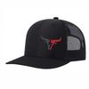 Unisex Printed Bull Mesh Baseball Cap Sun Protection Breathable Adjustable Hat Outdoor