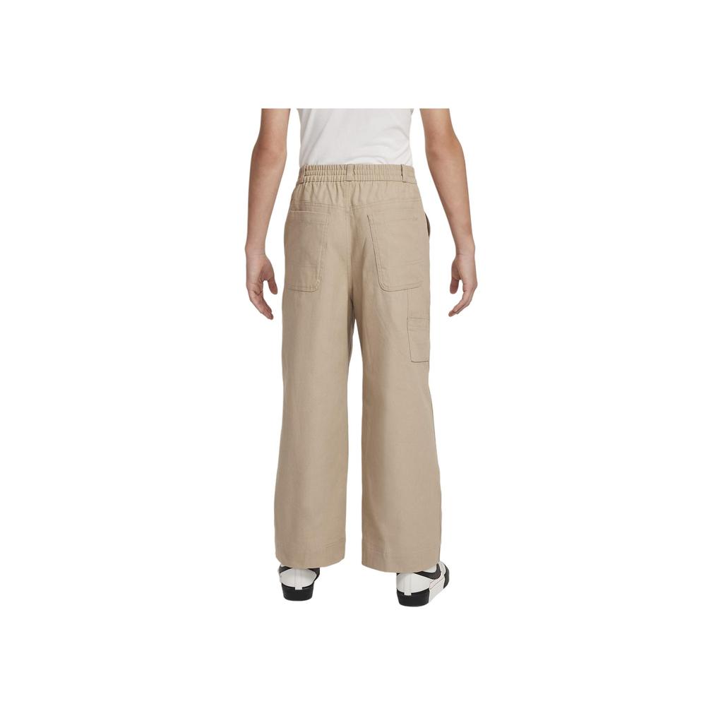 Nike Sportswear Metro Casual Pants Fashion Versatile Solid Color Kids bottoms Khaki FV8047-247