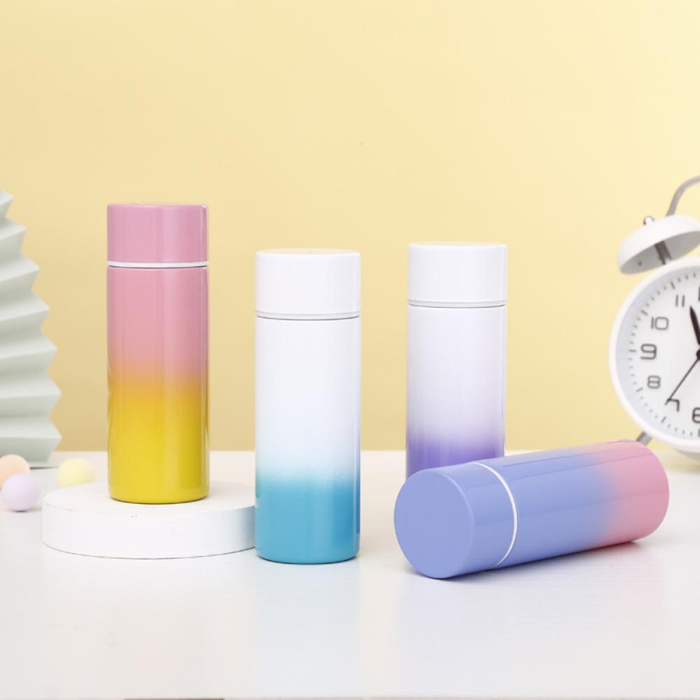 Gradient Color Mini Thermal Cup Leak-proof Vacuum Flasks Portable Insulated Water Bottle  Outdoor