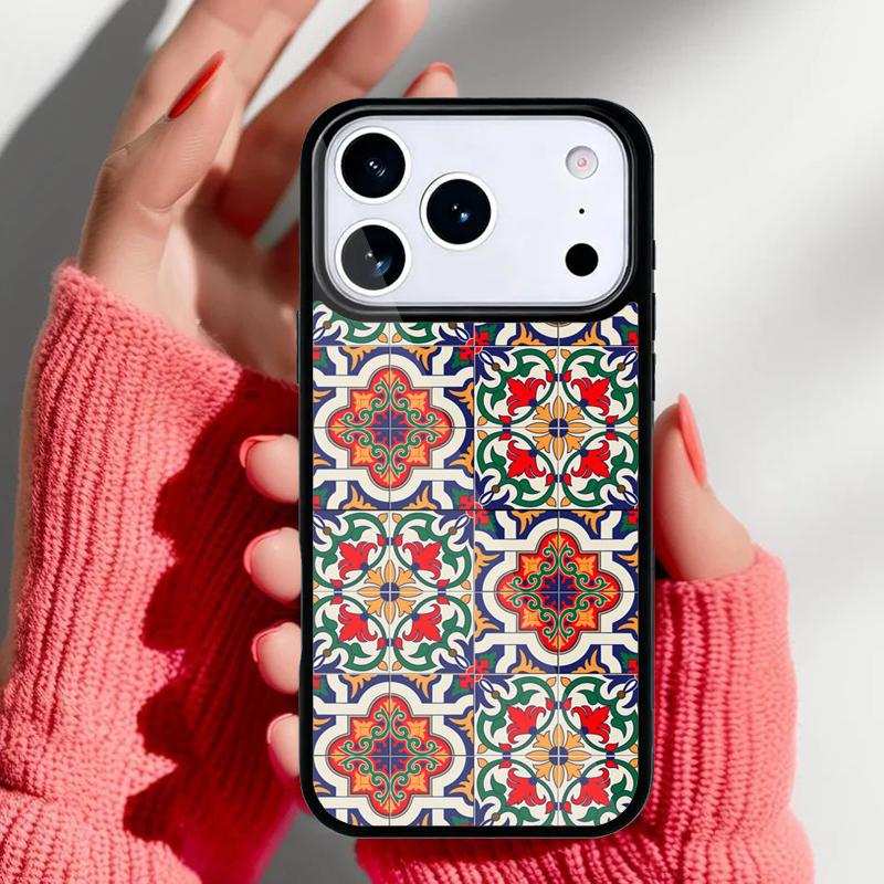 Moroccan Tiles Pattern soft Phone Case for iPhone 17 Air 16e 15 14 13 Pro Max Back Cover for 12 11 Pro Coque
