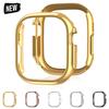 For Apple Watch 45mm 41mm 38mm 42mm 40mm 44mm Plated Skeleton Cover Hard PC Bumper Case Frame for IWatch SE 8 7 6 5 4 3 2 1 Case