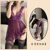 Sex Underwear Sexy Lace White Purple Nightdress Pure Lust Tulle Deep V Backless Temptation Suit