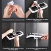Bathroom Shower Storage Rack Organizer No Drill Lifting Rod Shower Head Holder Shampoo Tray