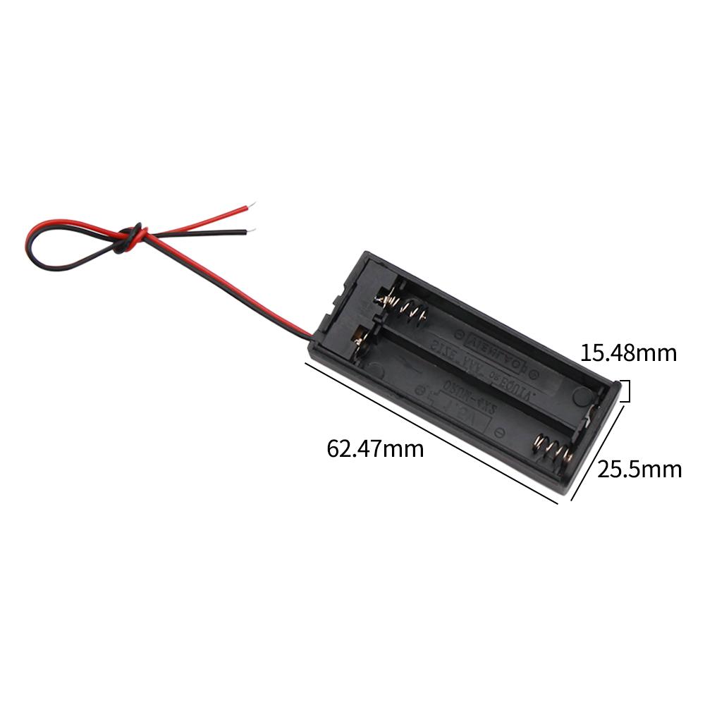 Black Plastic DIY Battery Storage Case Clip Holder Container 1X 1X 1X 18611 AAA Battery Storage Box Case Wire Lead Pin