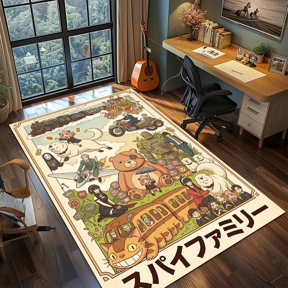 SPY×FAMILY Carpet Floor Mat Home Room Decor Washable Non Slip Large Area Gamer Bedroom YUN6512