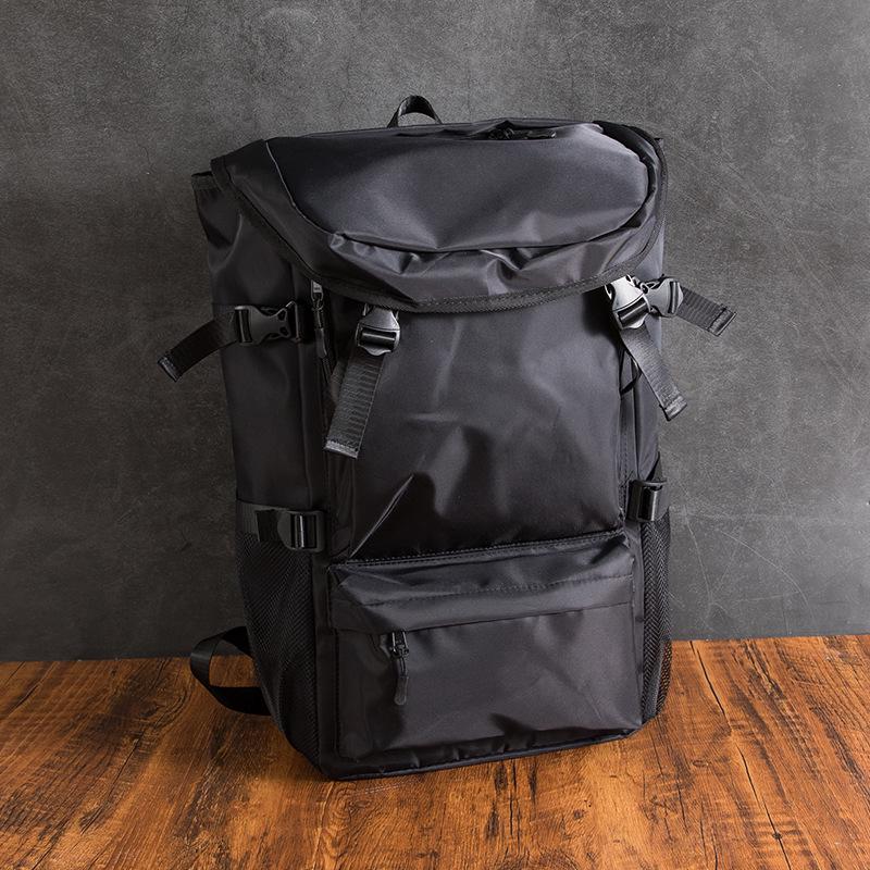 

Мужской большой рюкзак из ткани Оксфорд для путешествий, учеников средней школы, студентов университетов и ноутбуков чёрный