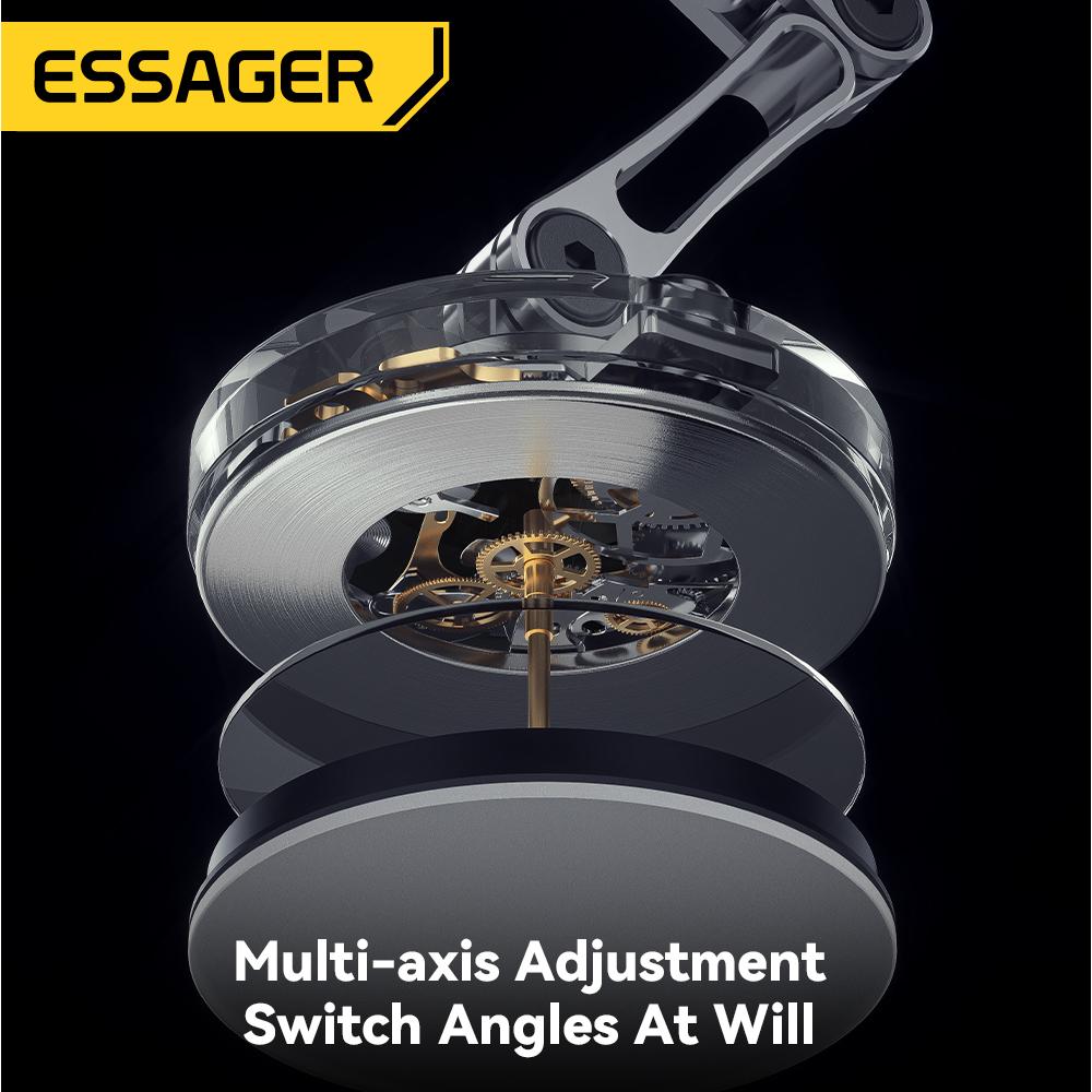 Essager Magnetic Wireless Charger Car Phone Holder 15W Fast Charging Easy Paste Mount Stand For Magsafe 15 14 13 Pro Max