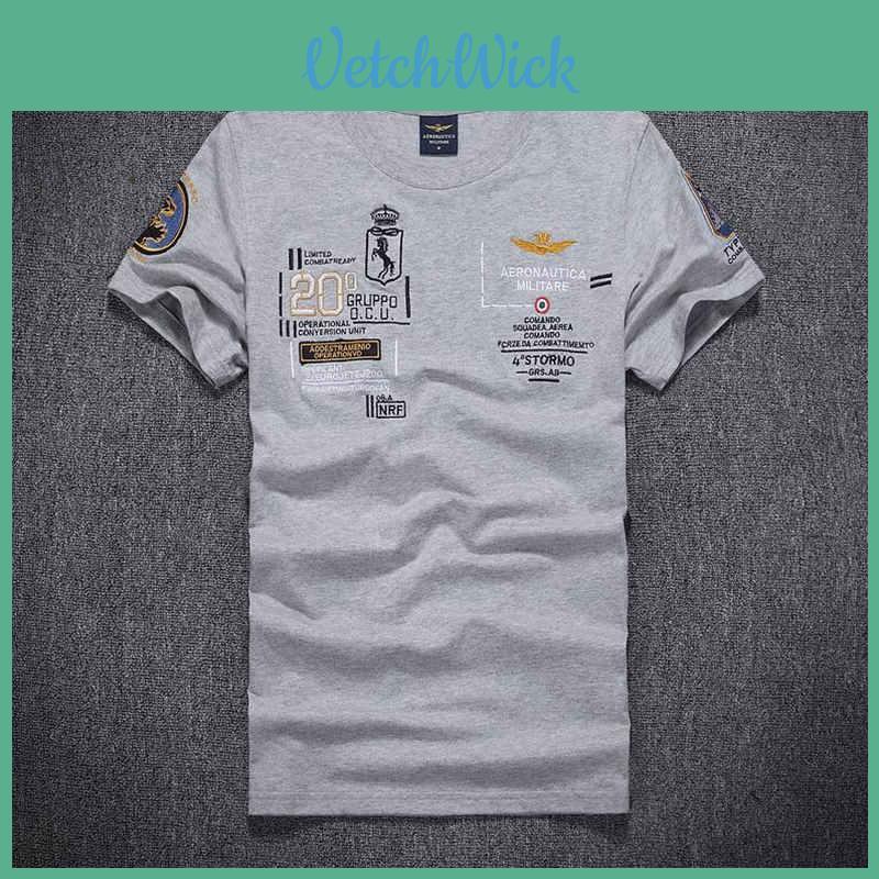Man Tees Air Force One Mens Embroidered Short Sleeve Tshirt Casual Cotton Tee For Men