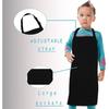 Kid Apron Adjustable Strap with 2 Pockets Painting Cooking Craft Backing Unisex Age 5-12