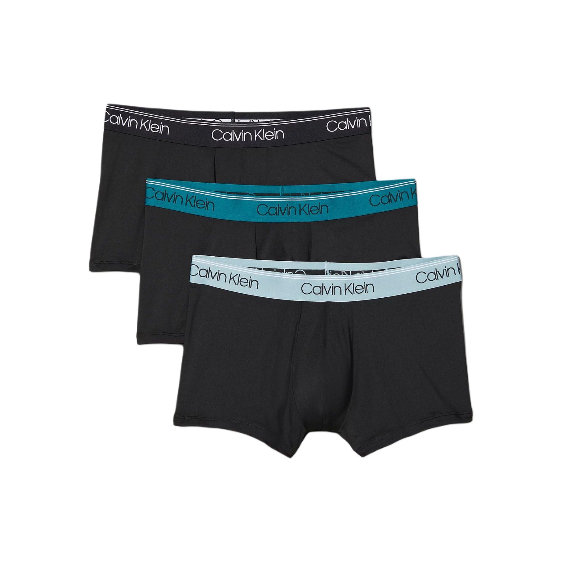 

Calvin Klein Цветной блок, жаккард с буквами, удобное нижнее белье с низкой посадкой, 3 штуки, мужское нижнее белье, черный NB2569A-N2L S