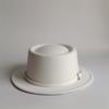 Vintage Pork Pie Hat For Men Wide Brim Felt Black Fedora Church Jazz Ribbon Trilby Panama Gangsters Caps Gentleman'S Style