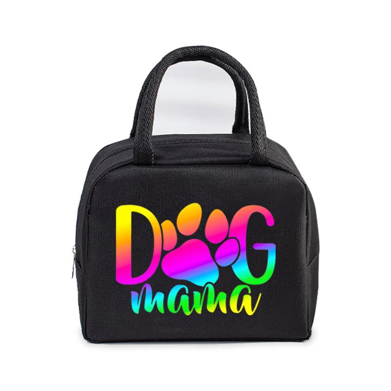 Portable Lunch Bags Dachshund Heartbeat Print Women Men Thermal Insulation Lunch Box Children School Lunch Bento Storage Handbag