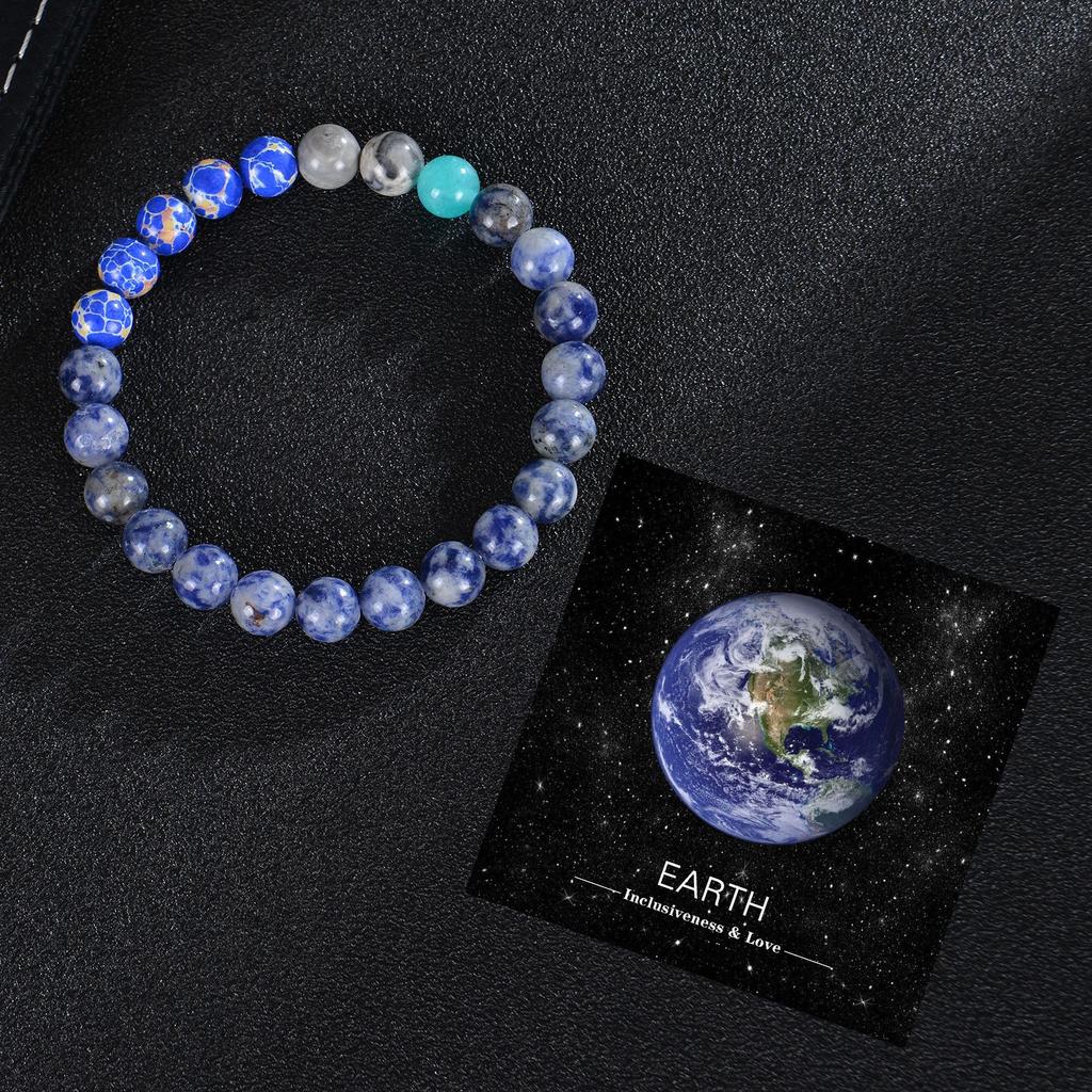 Eight Planets Bead Bracelet Men Natural Stone Universe Universe Solar Chakra Bracelet Women Men Gifts Drop Shipping 2025