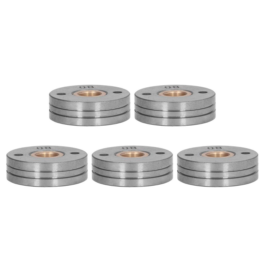 5 szt. łożysk kół podajnika drutu, stalowe rolki prowadzące drut spawalniczy z podwójnym napędem, 0,8?Rowek 1,0 mm