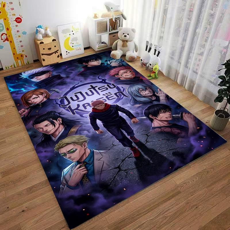 Jujutsu Kaisen Anime Design Designed Floor Mat, Suitable As a Non-slip Mat for the Living Room or Bedroom Sofa