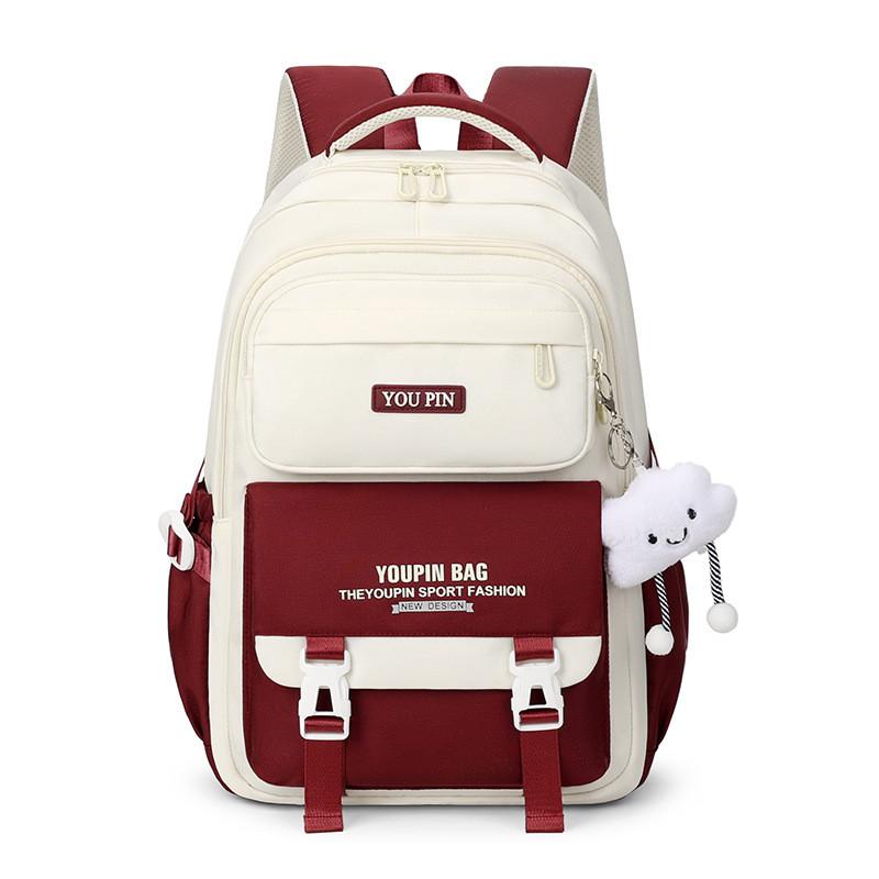 Letter Backpack Printed Large Capacity Anti Splashing Water Student Schoolbag