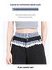 Plaid Patchwork Lace Double Waistband Wide-Leg Pants for Women - New 2025 Spring/Autumn Casual Long Pants