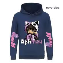 Anime APHMAU Hoodie Kids Cartoon Jumper Boys Long Sleeve Coats Baby Girls Hooded Sweatshirts Children Pullover Sweater