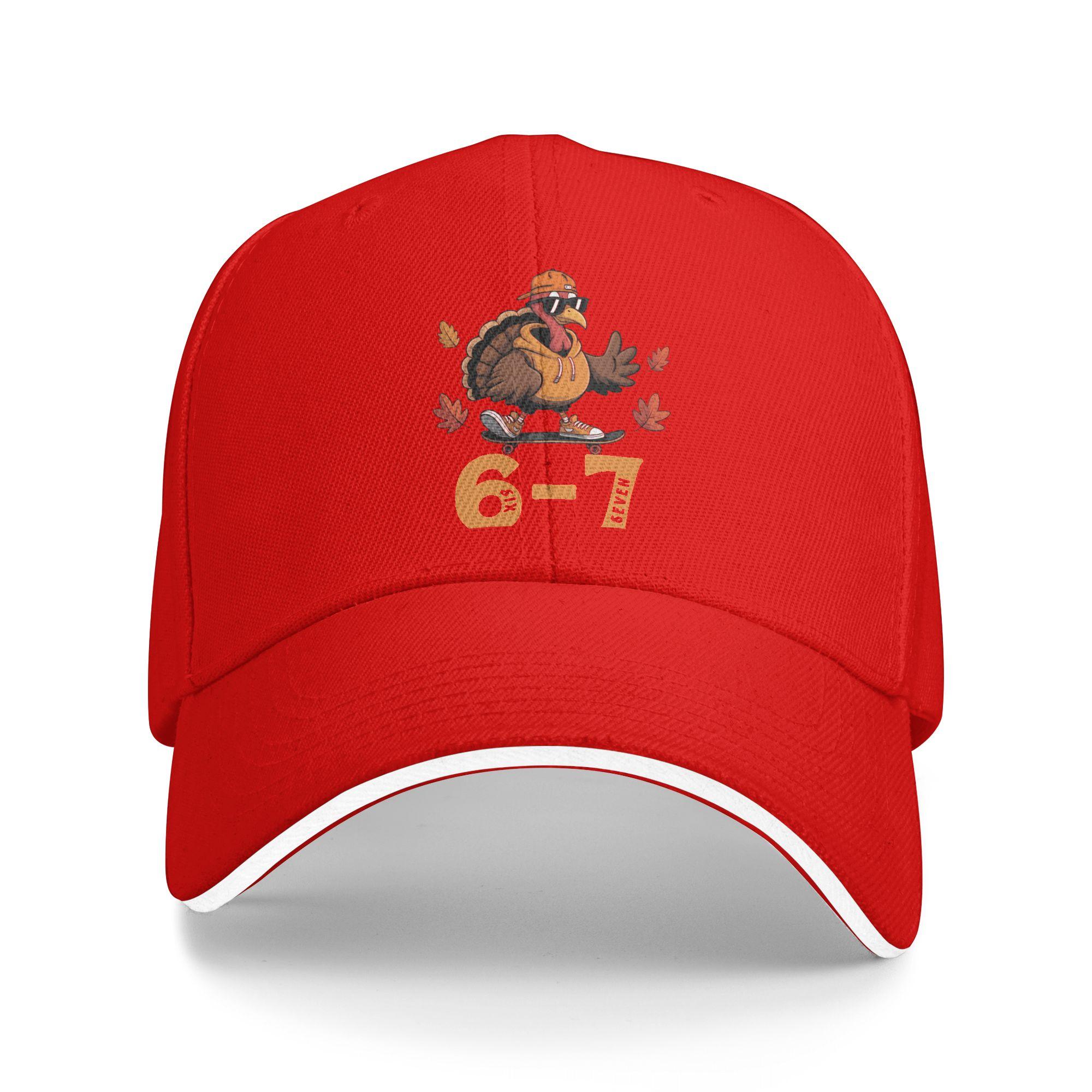 Spring 67 Thanksgiving Funny Turkey Thanksgiving 67 Baseball Cap Outdoor Sport Trendy Design Sun Trucker Hat Men Baseball Caps As Picture