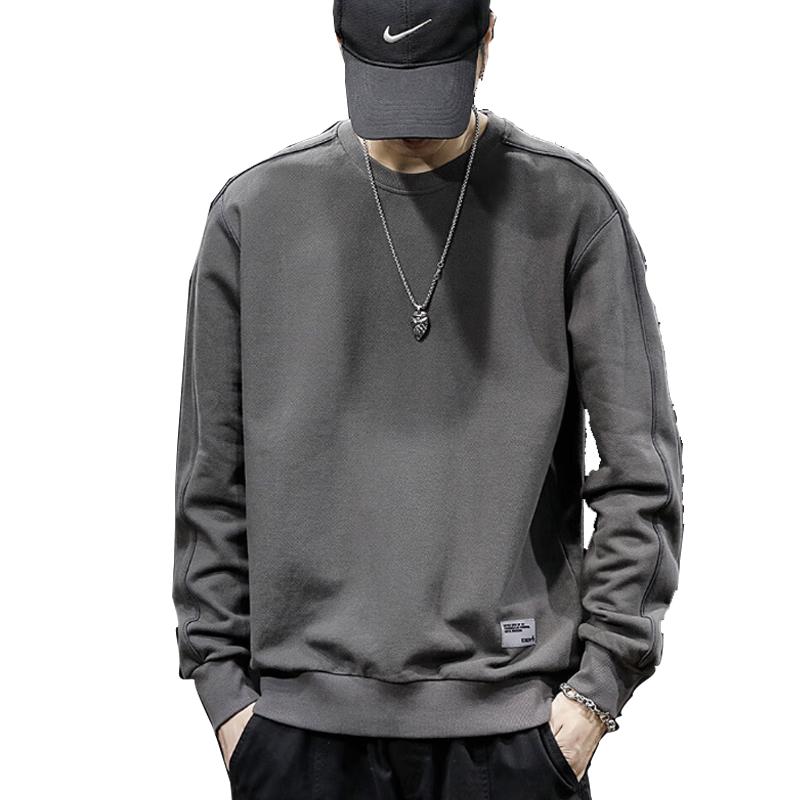 Men s Plus Size Round Neck Pullover Sweatshirt L