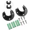 Lever Closet Bracket Hanger Set Stainless Steel Pole