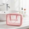 Dry-wet Separation Double Transparent PU Makeup Bag Portable Washing Bag Cosmetic Storage Bag Travel Fitness Swimming Essentials