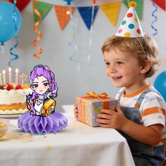 8Pcs Honeycomb Table Ornaments Birthday Party Table Decoration Kids Party Supplies Photo Booth Props Family Gatherings