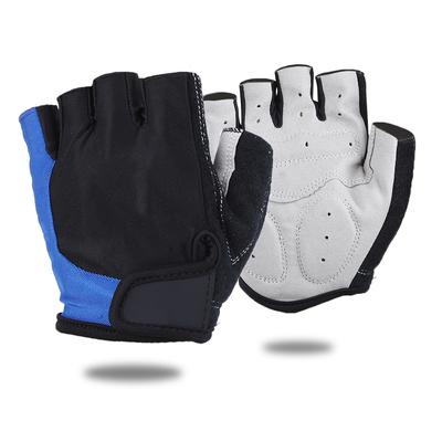 Knitted Fabric Unisex Half Finger Riding Glove Breathable Shockproof Bicycle Cycling GlovesCycling