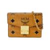 Visetos Cognac Leder Umschlagtasche mit Kette als Crossbody-Tasche mit goldenen Beschlägen für den täglichen Gebrauch & den Abend
