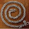 Retro Distressed Dragon Head Silver-Plated Necklace with Thai Silver Bone Chain - Versatile Hip Hop Style for Men.