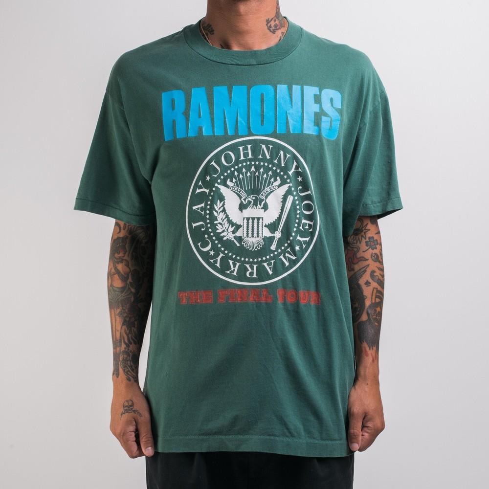 

Vintage 90#039s Ramones The Final Tour Cotton Unisex T shirt Reprint WA3850 Unisex T-Shirt XL