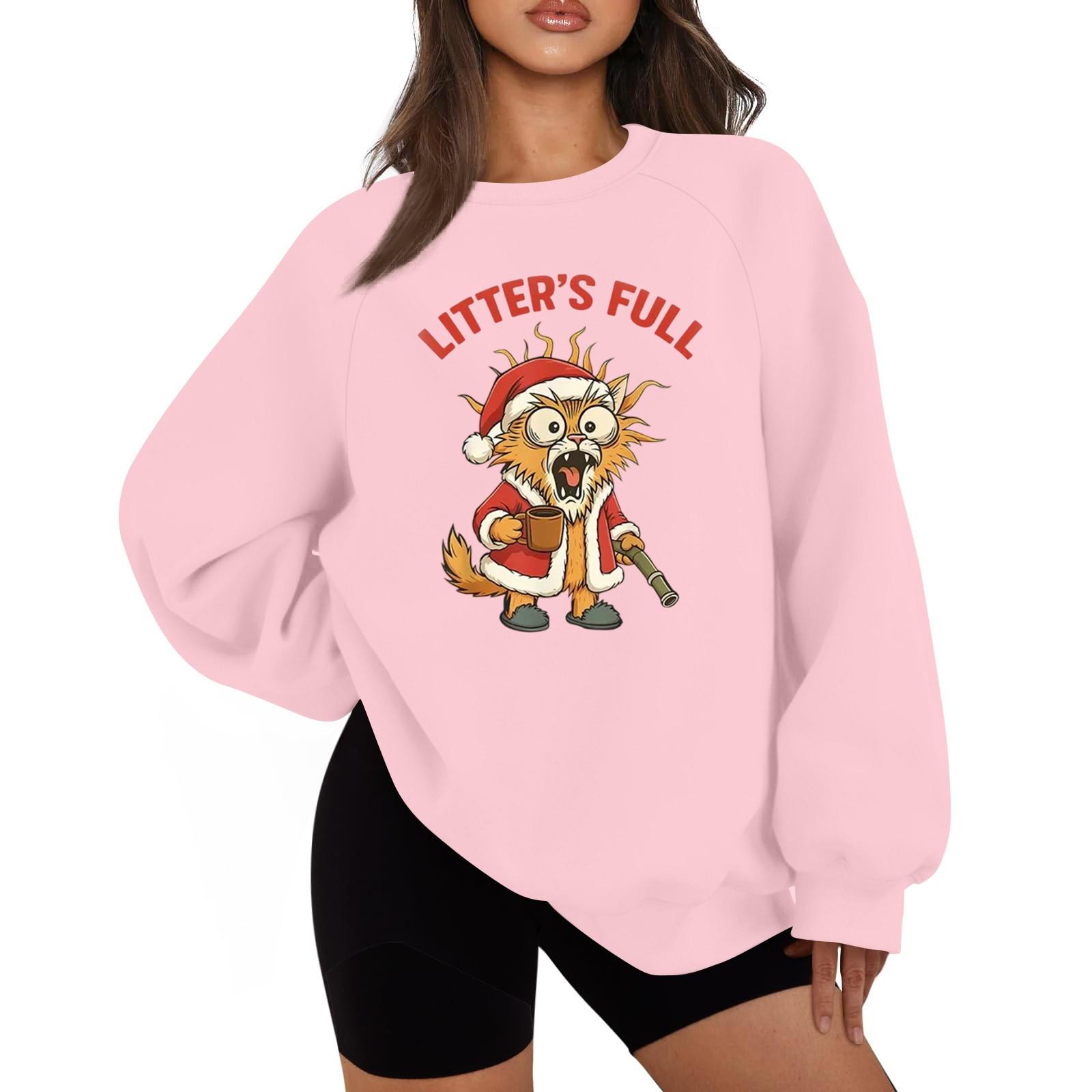 

Женская повседневная модная однотонная толстовка с круглым вырезом и длинным рукавом реглан XXL розовый