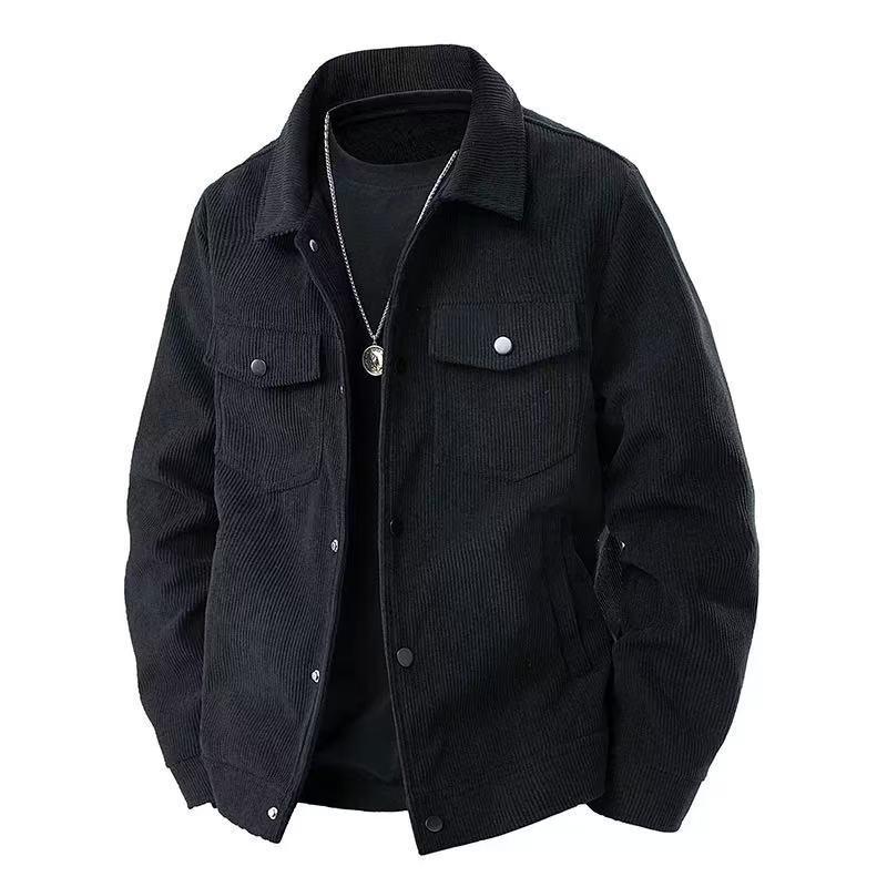 

Japanese Retro Lapel Workwear Jacket - Men s Casual Loose Trendy Top for Spring and Autumn L (100-115 jin)
