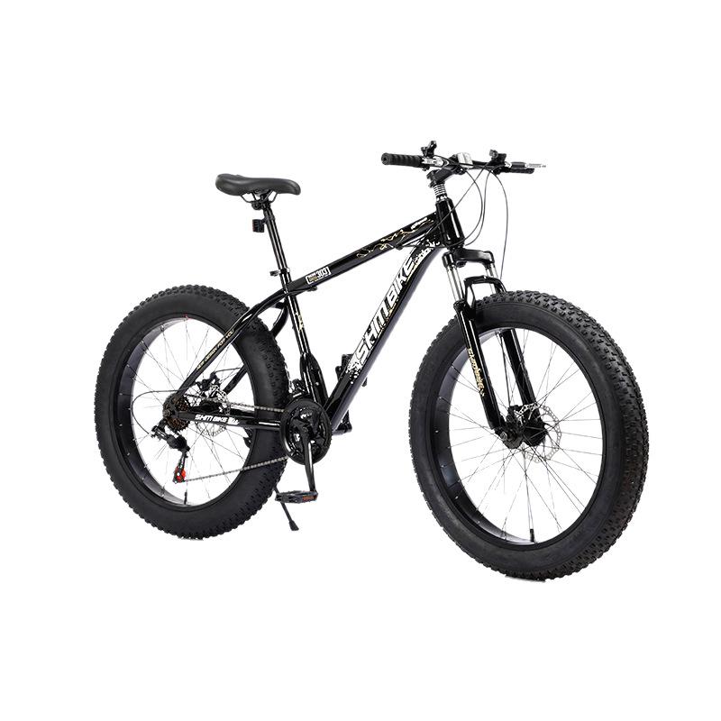 26" Snow Beach Mountain Bike with Big Tires, Variable Speed, Double Disc Brakes, and Shock Absorption