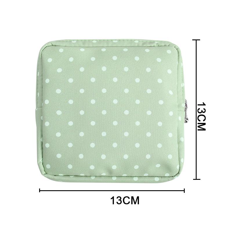 Women Portable Sanitary Napkin Tampon Storage Bag Cotton Travel Makeup Storage Bag Literary Zipper Coin Purse Sundries Storage#w