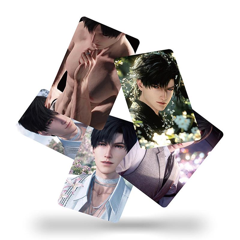 50 Pcs/Set Love And Deepspace Game Laser Lomo Card Caleb Sylus Zayne Xavier Characters Hd Photocard Fans Collection Cards