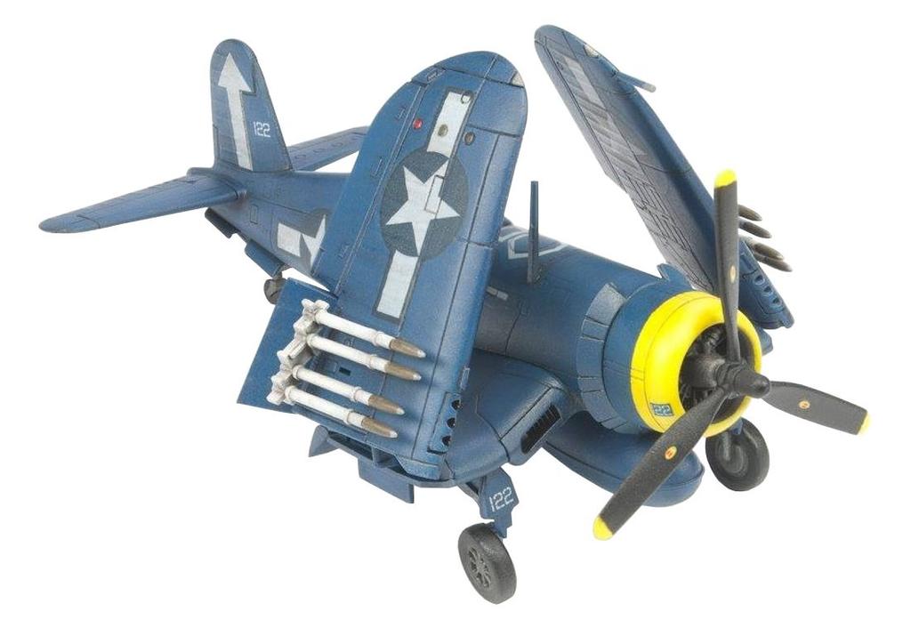 AFV Club Scale Navy Vought F4U Corsair Fighter Folding Set of Plastic Model AR14408 1/144 U.S. Carrier-Based (with Wings), 2, Kit,
